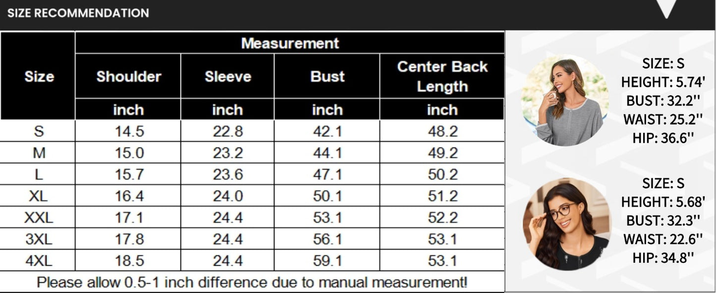 Ekouaer Women Long House Coat Zipper Front Robes Full Length Nightgowns with Pockets Striped Loungewear