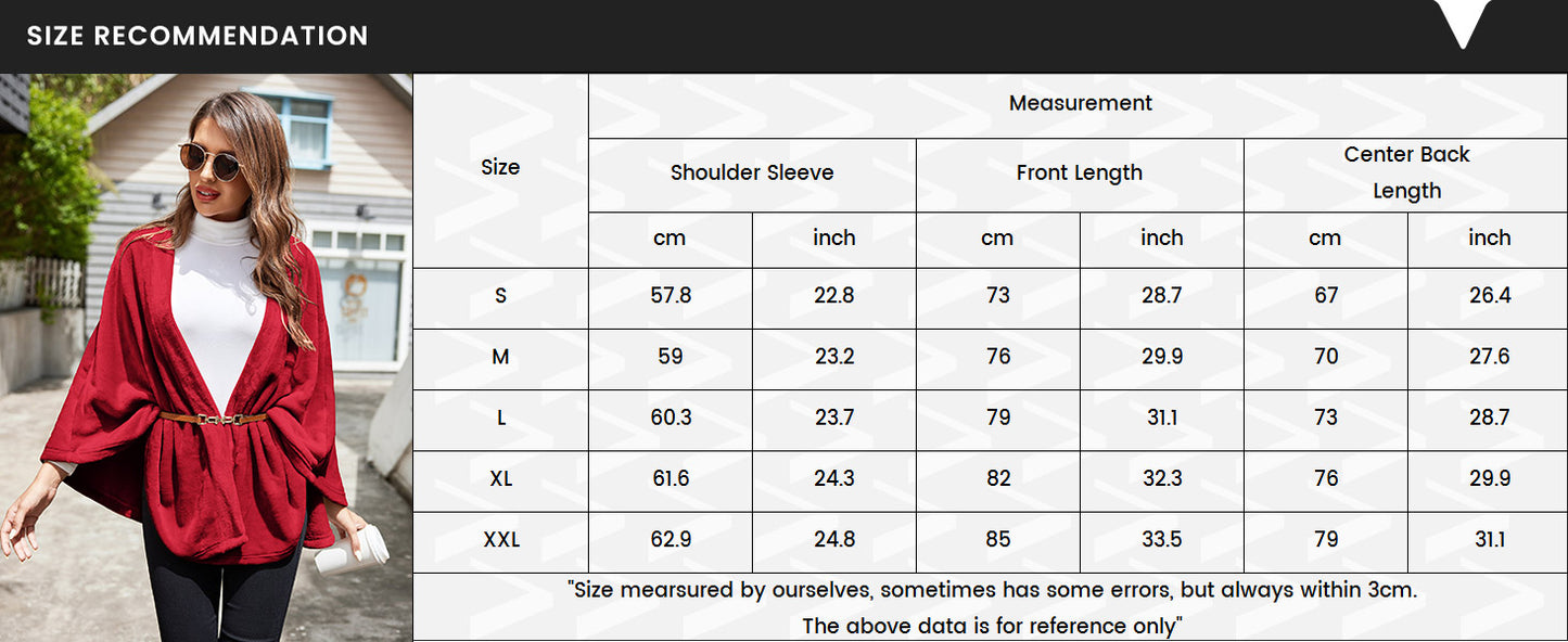 Ekouaer Flannel Faux Poncho for Women Lightweigh Blanket Warm TV Shawl Winter Coat Sweater Cape