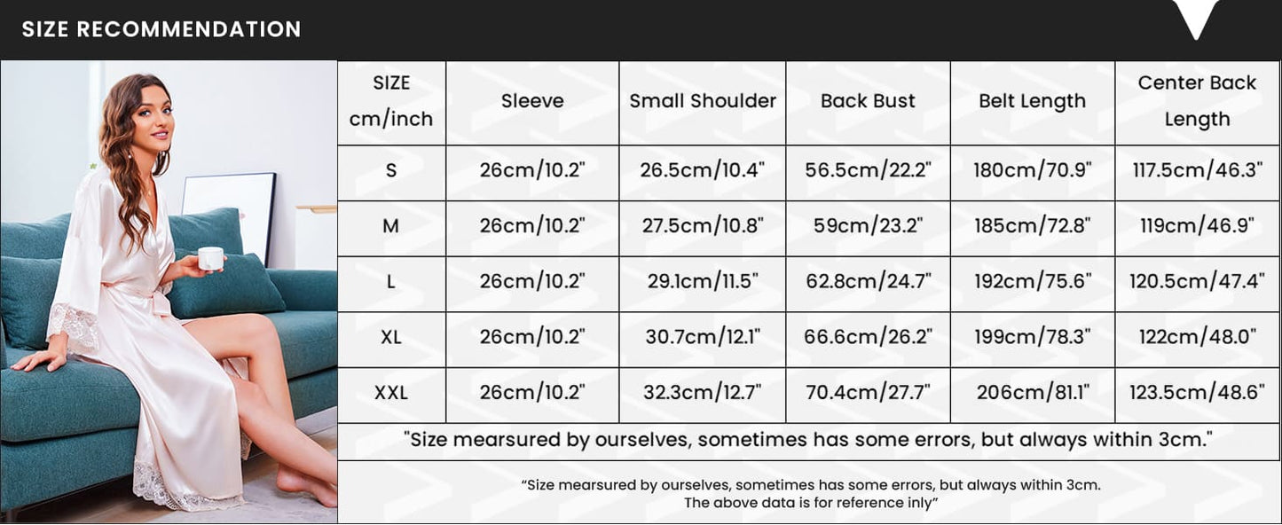 Ekouaer Women's Satin Robe Silk Bathrobe for Bride Long Bridesmaids Wedding Party Loungewear Sleepwear