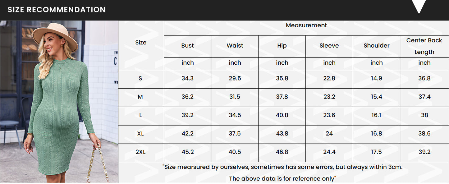 Ekouaer Maternity Dress Mock Turtleneck Pregnancy Dress Rib Knit Stretchy Bodycon Baby Shower Dress