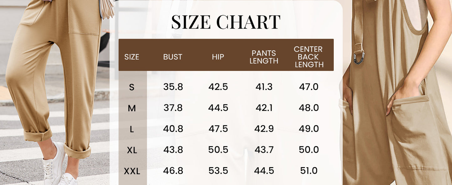 Ekouaer Womens Sleeveless Jumpsuit Loose Spaghetti Strap Baggy Overalls Jumpers Casual Long Pants Rompers with Pockets