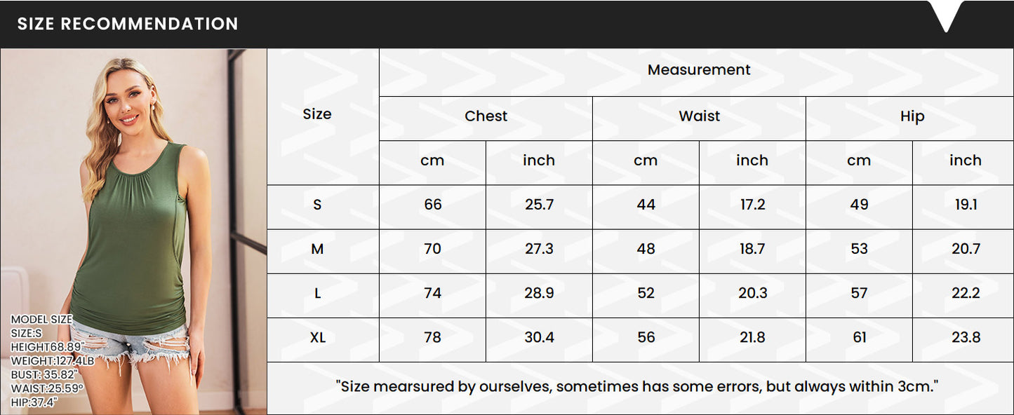 Ekouaer Women's Nursing Tank Tops for Breastfeeding 3 Packs Maternity Shirts Double Layer Pregnancy Clothes