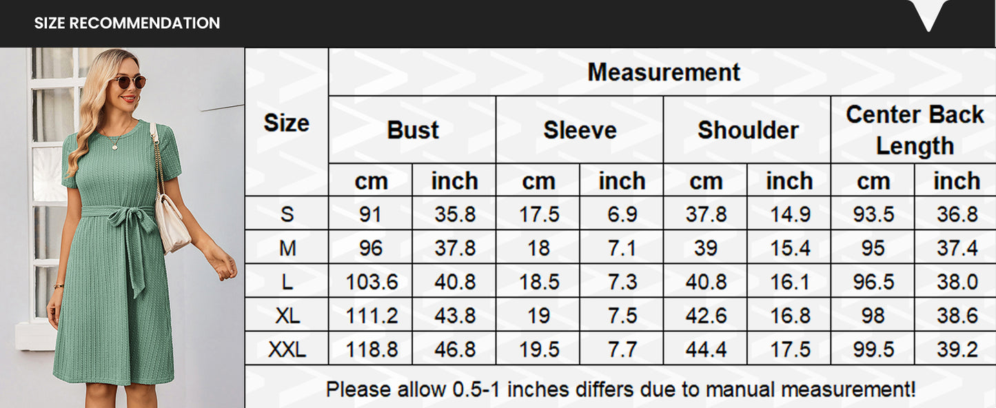 Ekouaer Women's Maternity Dress Short Sleeve Casual Pregnancy Dresses Rib Knit Crewneck Pregnant Clothes with Belt