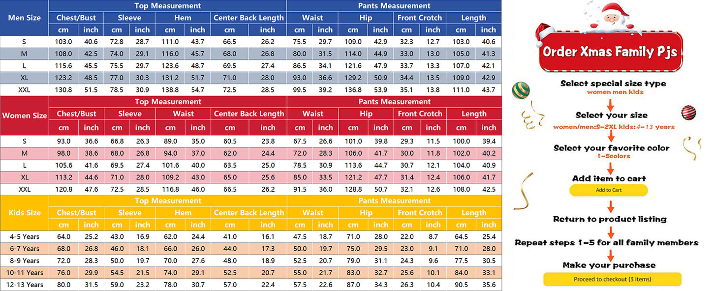 Ekouaer Christmas Pajamas for Family Long Sleeve Pjs Matching Sets with Plaid Pants Soft Sleepwear Loungewear