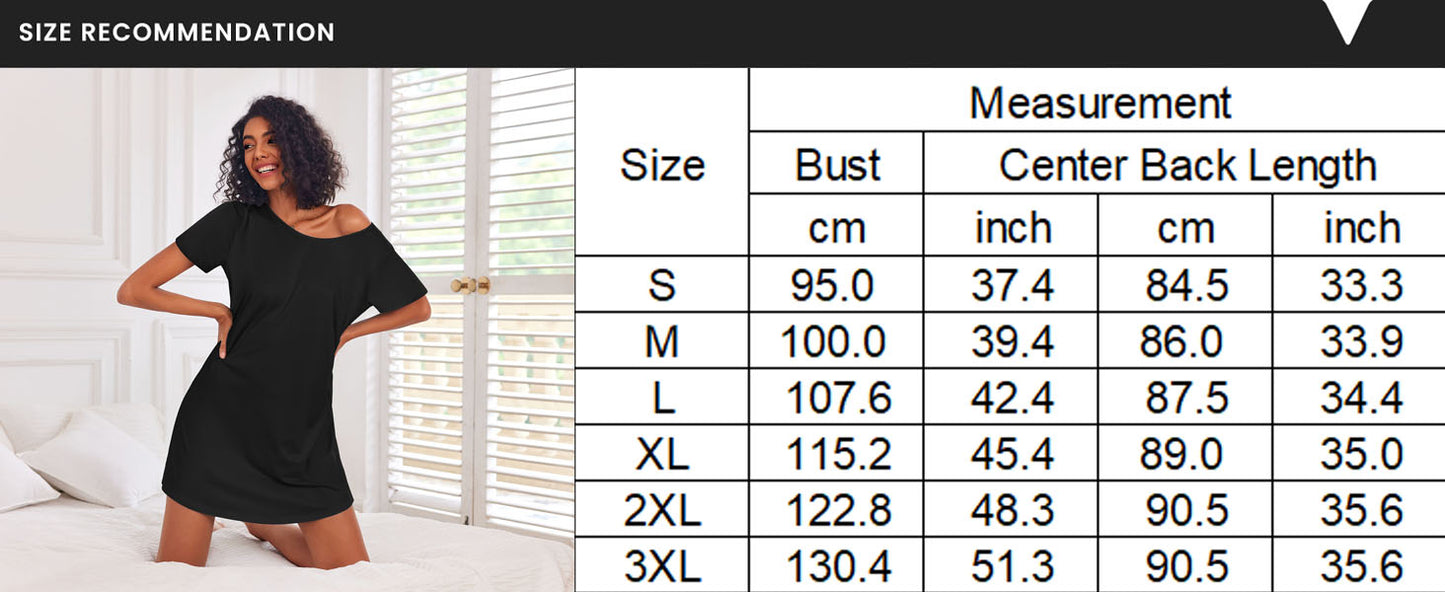 Ekouaer 3 Pack Nightgowns for Women Short Sleeve Sleepshirt Button Down Nightshirt Soft Pajamas Dress Casual Sleepwear