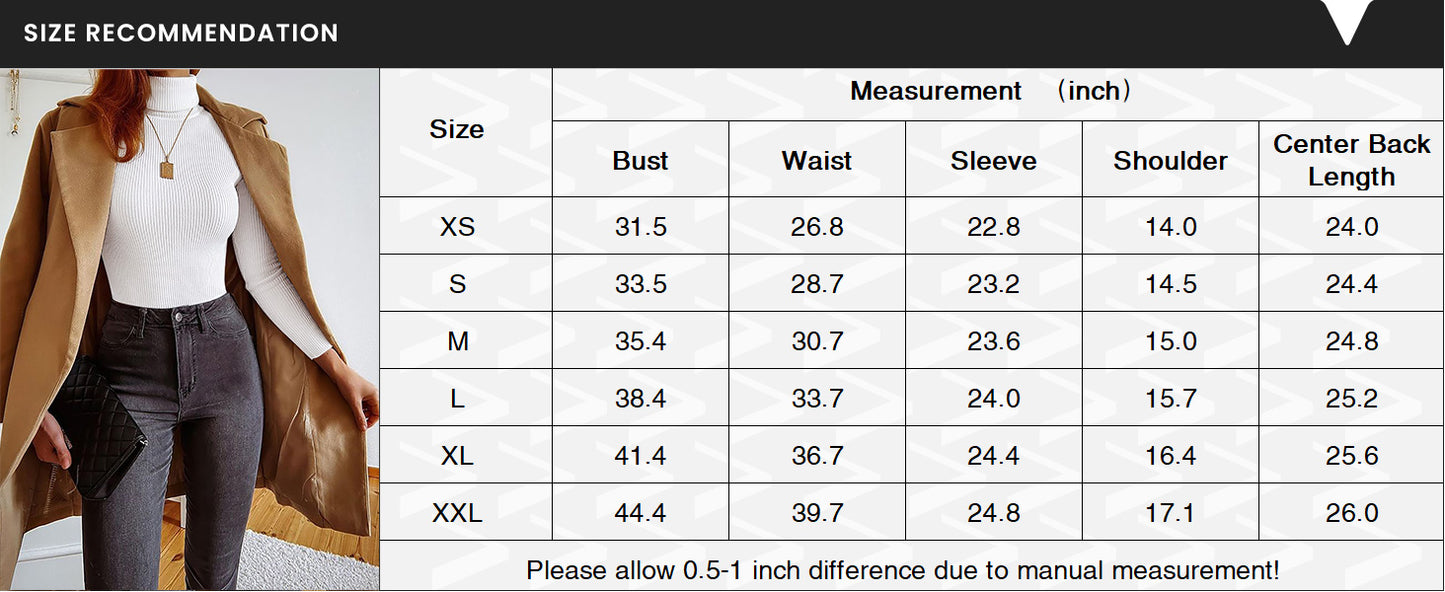 Ekouaer Women's Turtleneck Tops Ribbed Pullover Sweater Long Sleeves Shirts Midweight Thermal Underwear Blouse