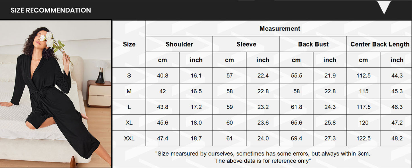 Ekouaer Robes for Women Long Sleeve Knit Bathrobe Soft Lightweight Loungewear Ladies Cotton Sleepwear Grey L