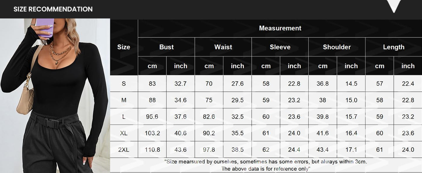 Ekouaer 2 Pack Long Sleeve Shirts for Womens Scoop Neck Tops Slim Fit Undershirts Basic Thermal Tee Shirt