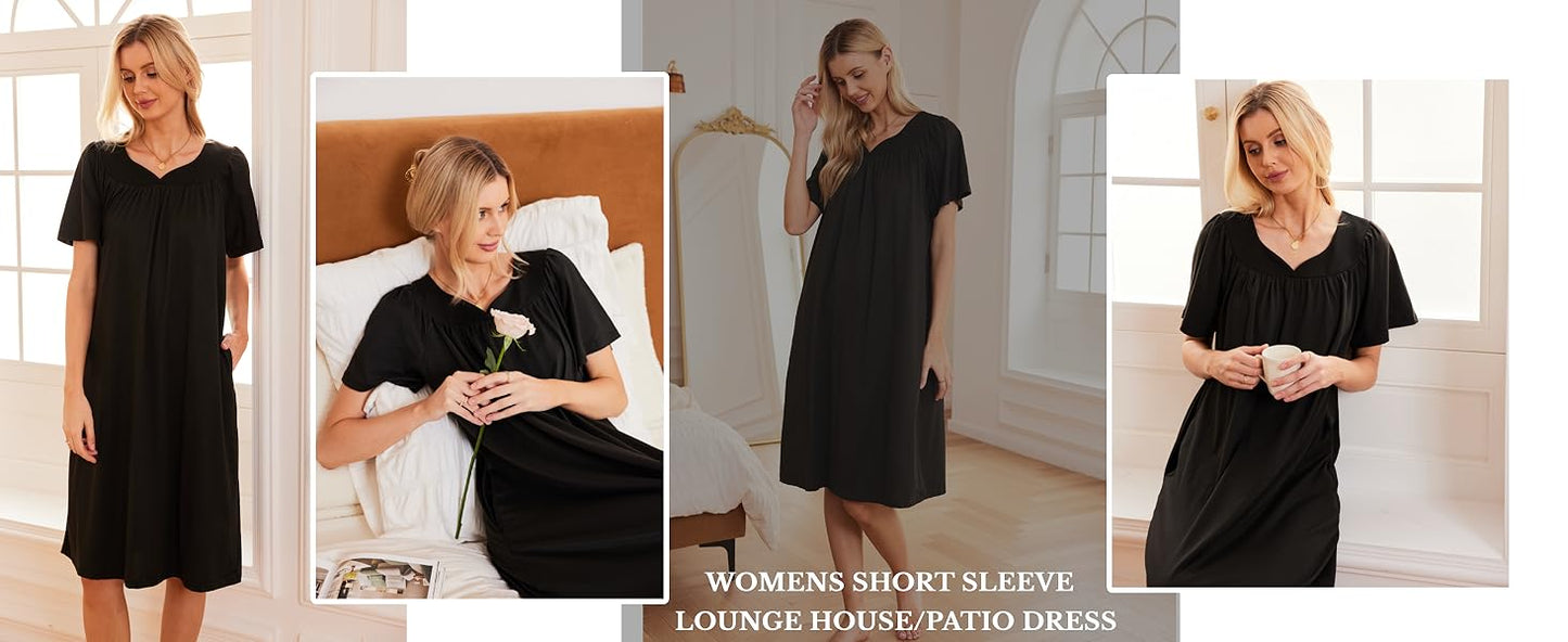 Ekouaer Women's House Dress with Pockets