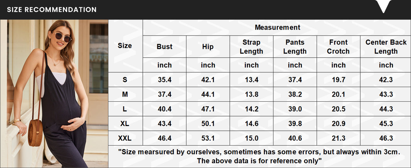 Ekouaer Jumpsuits for Women Sleeveless Spaghetti Strap Ribbed Overall Jumpsuit V Neck Summer Romper with Pockets
