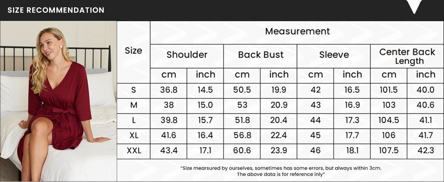 Ekouaer Maternity Robe Nursing Robes for Hospital Labor Delivery V Neck Pregnancy Bathrobe Womens Postpartum Nightgown