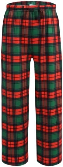 Ekouaer Boys Pajama Pants Long Sleep Soft Elastic Waist Bottoms Plaid Lounge With 2 Pockets 4-14 Years
