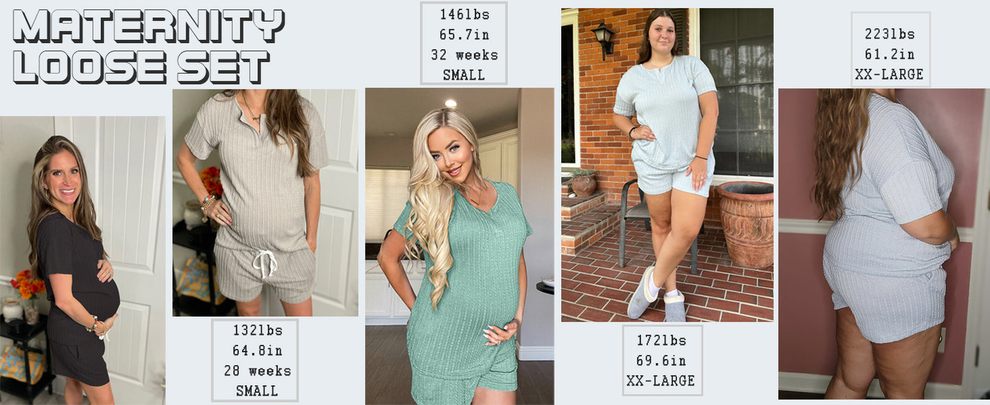 Ekouaer Ribbed Knit Lounge Sets for Women 2 Piece Outfits Short Sleeve Top and Shorts Pajama Sets Tracksuit Sweatsuits