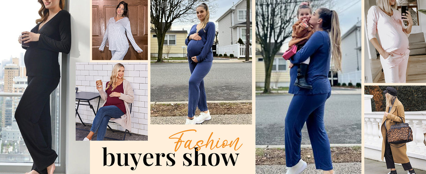 Ekouaer Maternity Nursing Pajama Sets Labor Delivery Pjs Long Sleeve Breastfeeding Pajamas Pregnancy Sleepwear Set