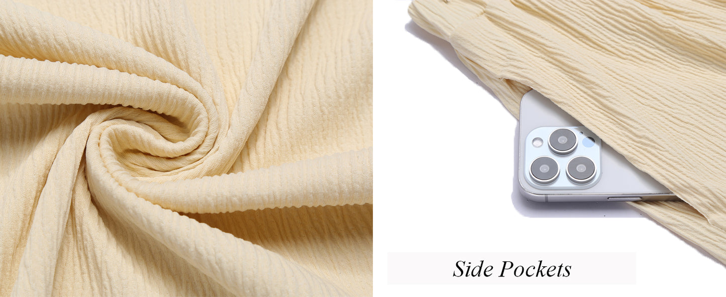 Ekouaer Women's 2 Piece Lounge Set V-Neck Pajama Sets Oversized Summer Outfits with Pockets