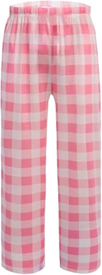 Ekouaer Boys Pajama Pants Long Sleep Soft Elastic Waist Bottoms Plaid Lounge With 2 Pockets 4-14 Years