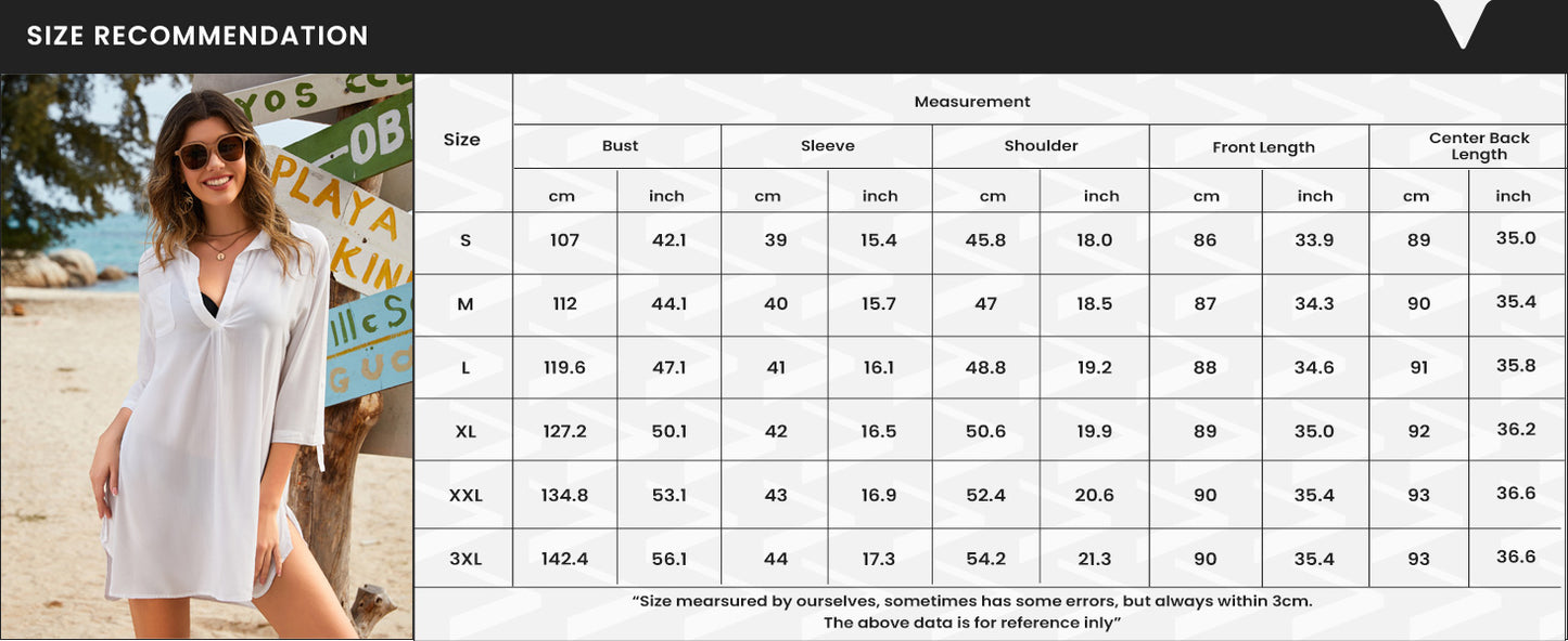 Ekouaer Womens Cover Up Shirt Swimsuit Beach Bikini Beachwear Bathing Suit