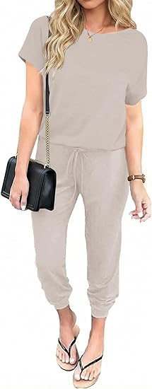 Ekouaer Jumpsuits for Women Dressy Summer Romper Casual Spring Vacation Outfits 2026 One Piece Travel Clothes