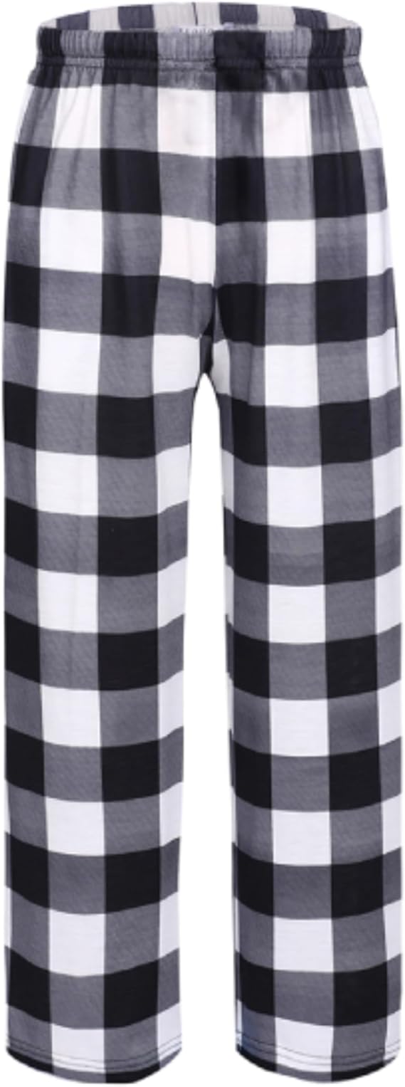 Ekouaer Girls Soft Pajamas Pants Cute Print Pattern PJ Bottoms Comfortable Lounge Long Pants with 2 Pockets