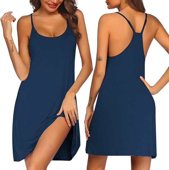 Ekouaer Women's Racerback Sleeveless Nightgown