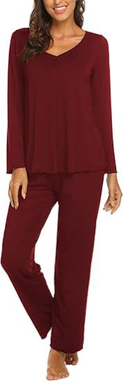 Ekouaer Womens Pajama Sets 2 Piece Lounge Set Fall Winter Pajamas Long Sleeve Pjs Top and Pants Soft Pj Sets Loose Sleepwear