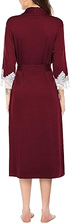 Ekouaer Women Lightweight Full Length Spa Cotton Robe