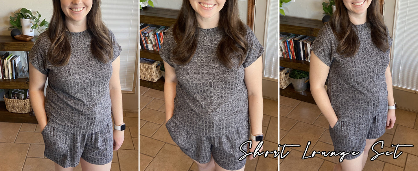 Ekouaer Pajamas Set for Women 2 Piece Pjs Ribbed Knit Lounge Set Cap Sleeve Loungewear Sleepwear