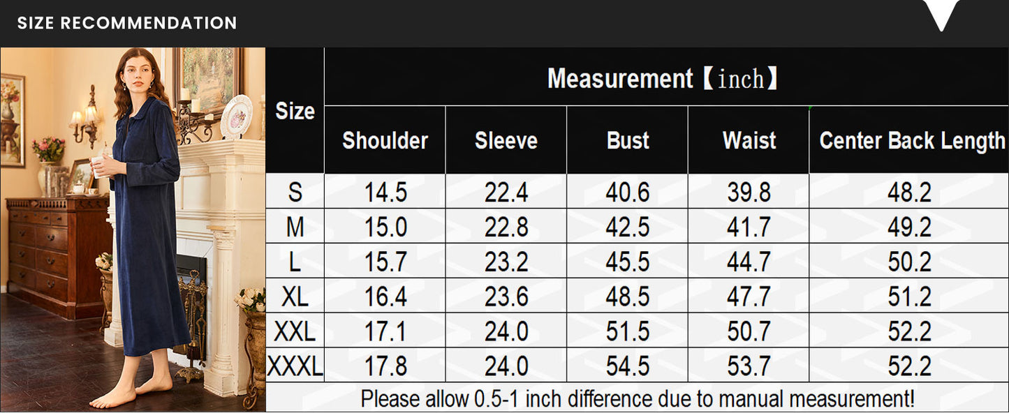 Ekouaer Women Flannel Nightgown Full Length Boyfriend Nightshirt Plaid Long Sleep Dress with Button Loungewear