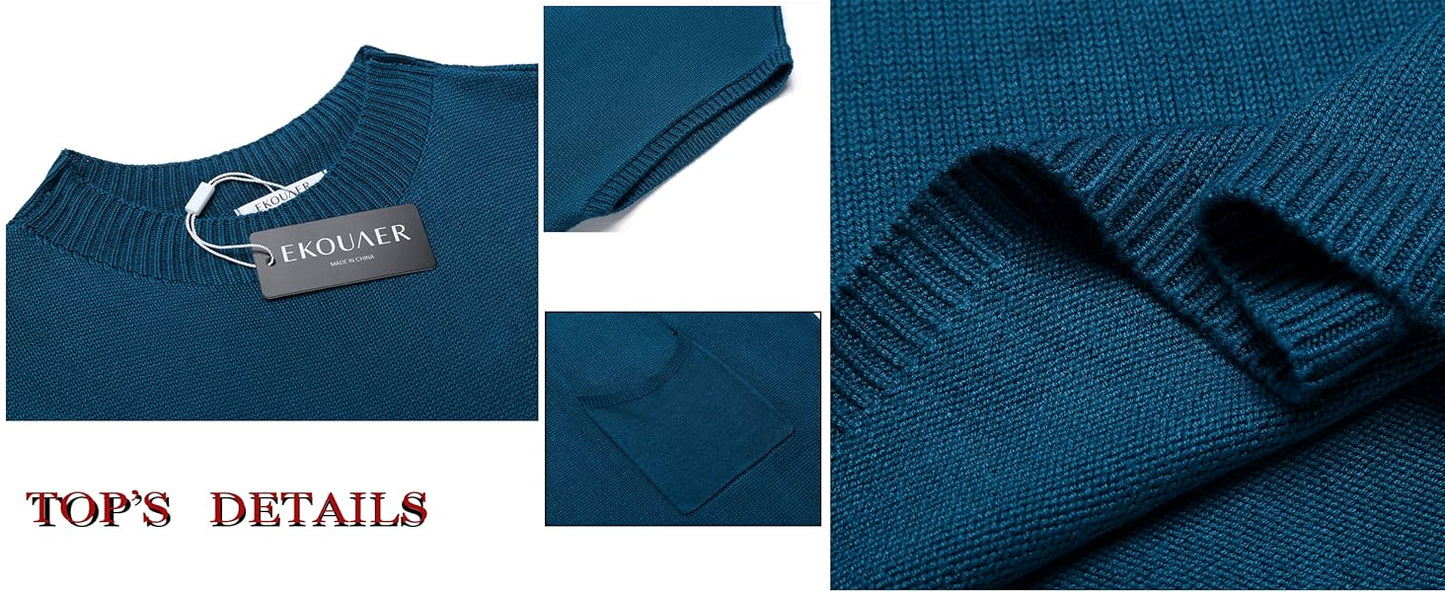 Ekouaer Two Piece Outfits Lounge Sets for Women Sweater Sets Knit Short Sleeve Tops Jogger Pants Matching Tracksuit