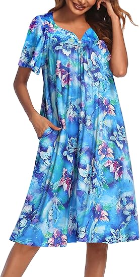 Ekouaer Women's House Dress with Pockets