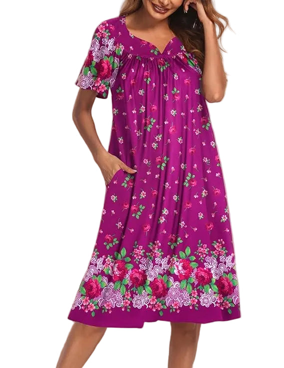 Ekouaer Women's House Dress with Pockets