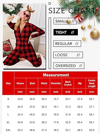 Ekouaer Christmas Onesie for Women Hooded Jumpsuit Long Sleeve Zip Up One Piece Pajamas Novelty Sleepwear