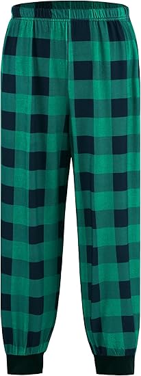 Ekouaer Boys Jogger Pajama Pants Long Plaid Pj Pants Elastic Waistband Lounge Pants with Pockets