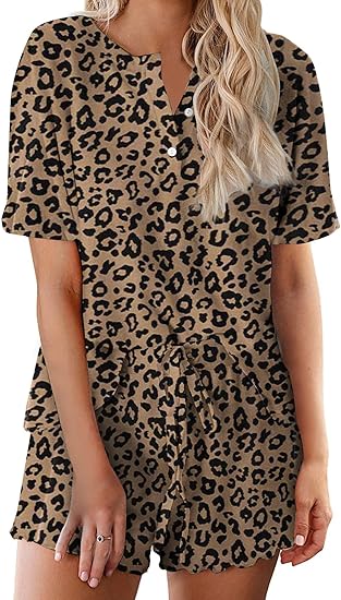 Ekouaer Tie Dye Pajamas Set Womens Loungewear Sleepwear 2 Piece PJ Sets