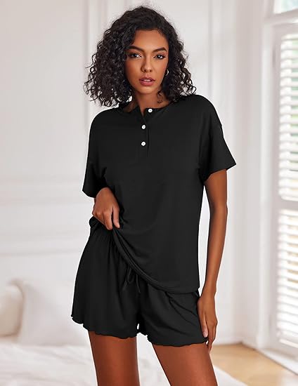 Ekouaer Tie Dye Pajamas Set Womens Loungewear Sleepwear 2 Piece PJ Sets