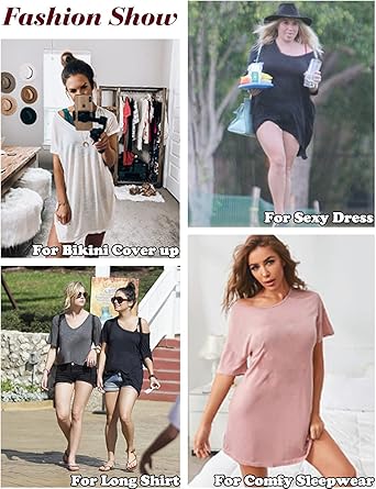 Ekouaer Women's Swimsuit Beach Cover Up Short Sleeve Cover Ups for Swimwear Bathing Suit Coverups