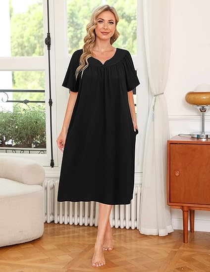 Ekouaer Women's House Dress with Pockets