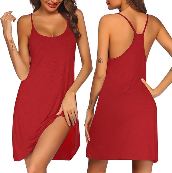 Ekouaer Women's Racerback Sleeveless Nightgown