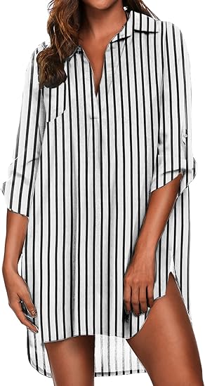 Ekouaer Beach Cover Ups for Women Bikini Swimsuit Coverup Beach Dress Shirt