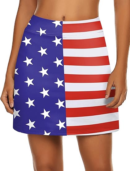 Ekouaer Women's Active Performance Skort Lightweight Skirt for Running Tennis Golf Workout Sports