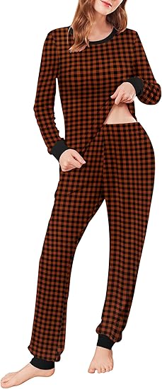 Ekouaer Womens Pajamas Sets Long Sleeve Tops with Jogger Pants Soft Pjs Lounge Set Outfits with Pockets
