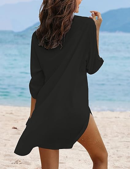 Ekouaer Beach Cover Ups for Women Bikini Swimsuit Coverup Beach Dress Shirt