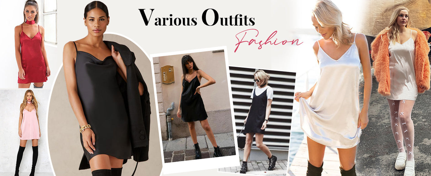 Ekouaer Lingerie for Women Silk Nightgown Satin Sleep Dress Sleeveless Sleepwear Mini Slip Chemise Purple M