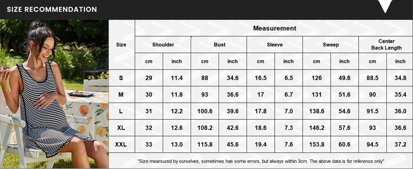 Ekouaer Labor and Delivery Gown for Hospital 3 in 1 Nursing Dress Sleeveless Maternity Snap Button Breastfeeding Nightgown