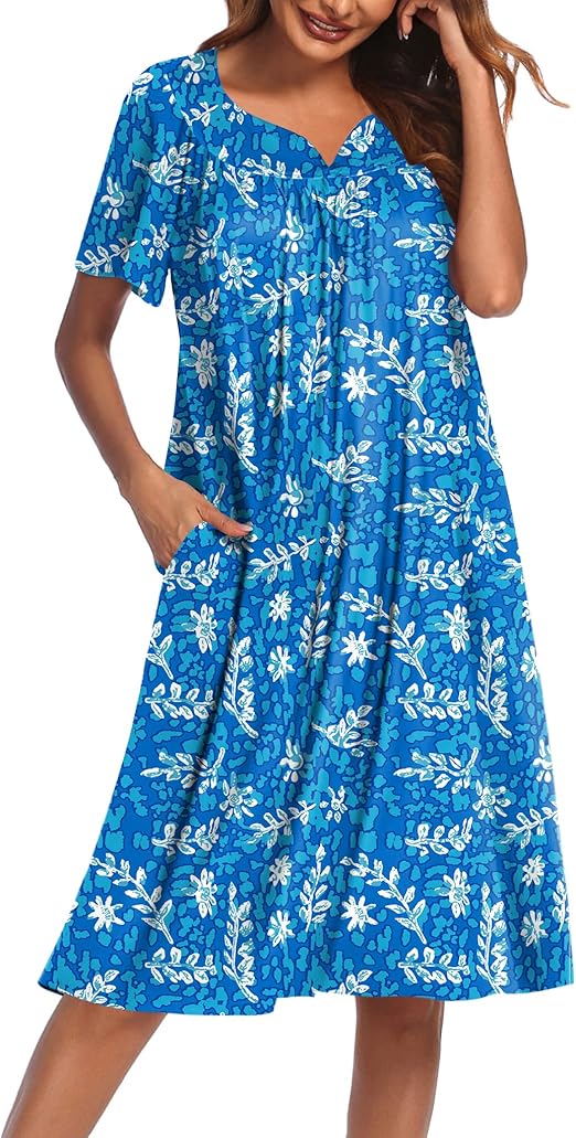 Ekouaer Women's House Dress with Pockets