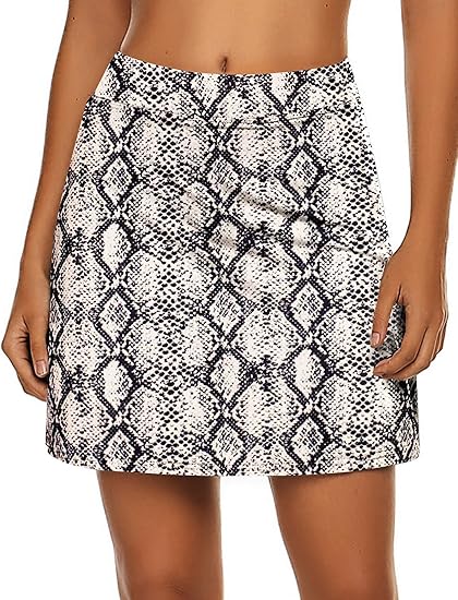 Ekouaer Women's Active Performance Skort Lightweight Skirt for Running Tennis Golf Workout Sports