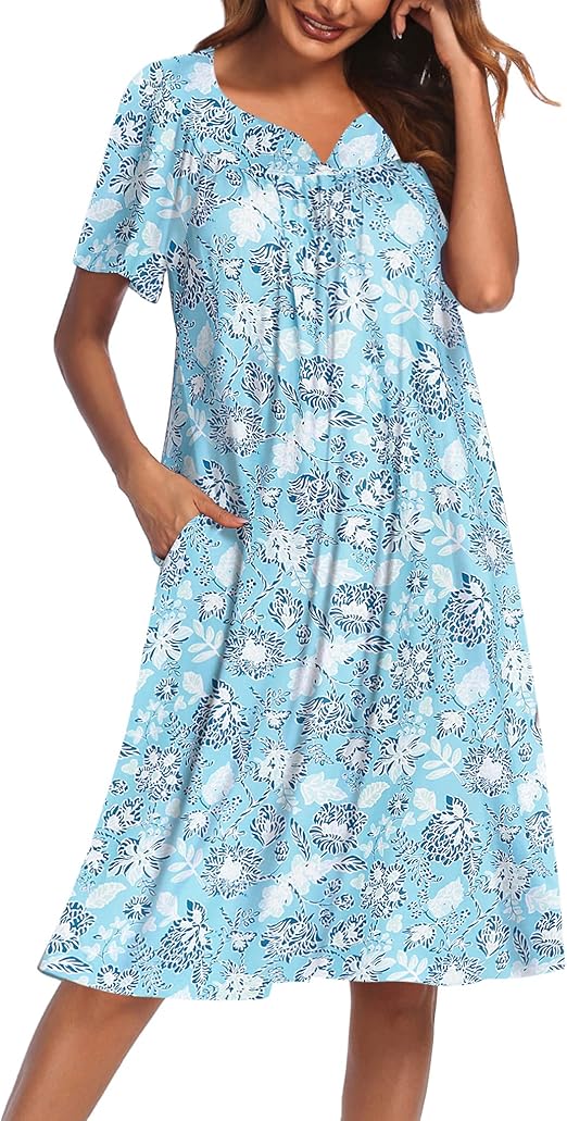 Ekouaer Women's House Dress with Pockets