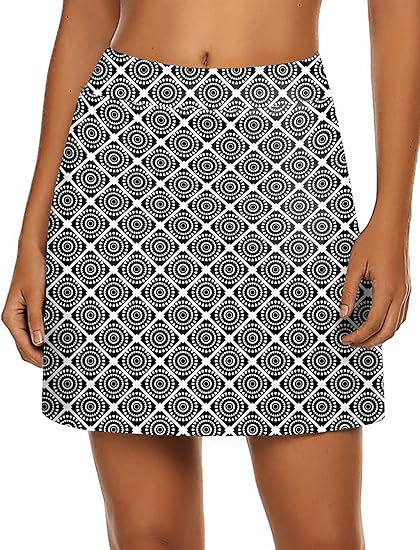 Ekouaer Women's Active Performance Skort Lightweight Skirt for Running Tennis Golf Workout Sports