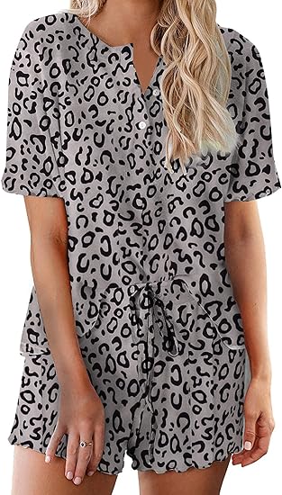 Ekouaer Tie Dye Pajamas Set Womens Loungewear Sleepwear 2 Piece PJ Sets