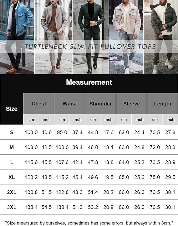 Ekouaer Men's Mock Turtleneck Long Sleeve Turtle Neck Tops Lightweight Undershirt Thermal Sweater Shirts